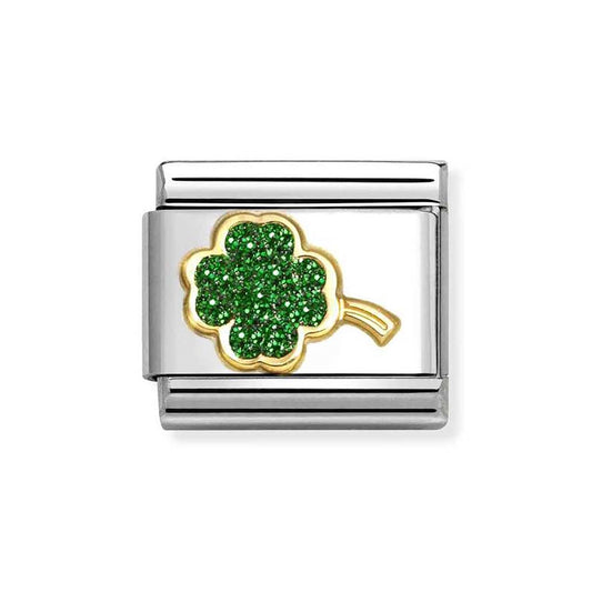 Nomination Green Four-Leaf Clover Charm