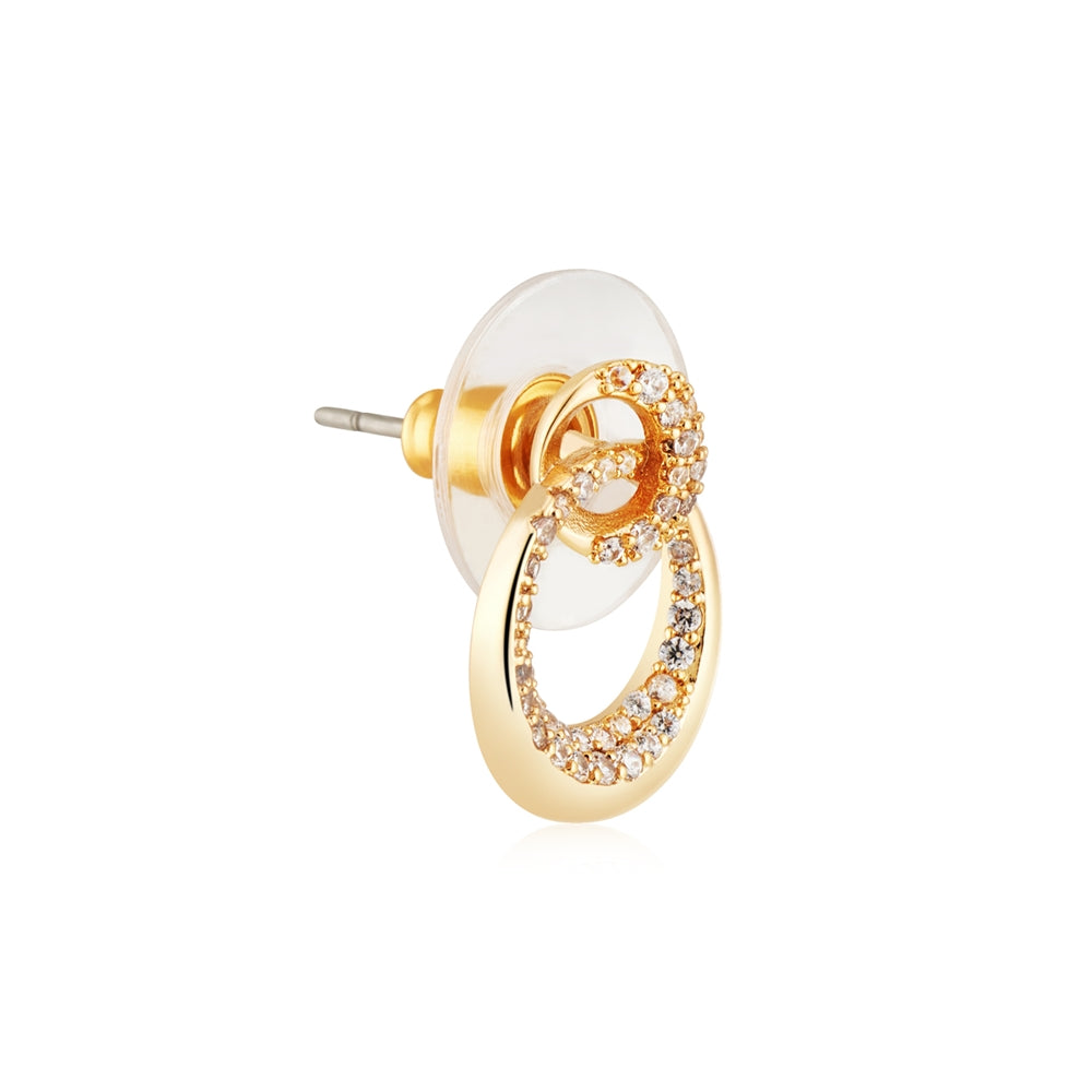 August Woods Gold Entwined Circle Stud Earrings