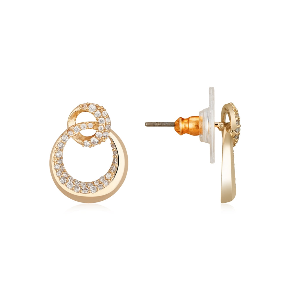 August Woods Gold Entwined Circle Stud Earrings