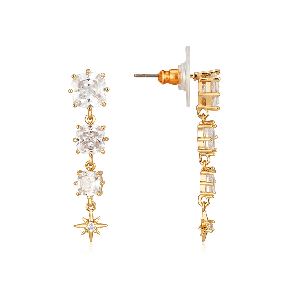 August Woods Gold Northern Lights Star Drop Earrings