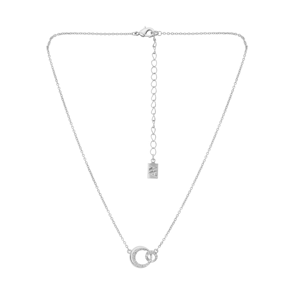 August Woods Silver Entwined Circle Necklace