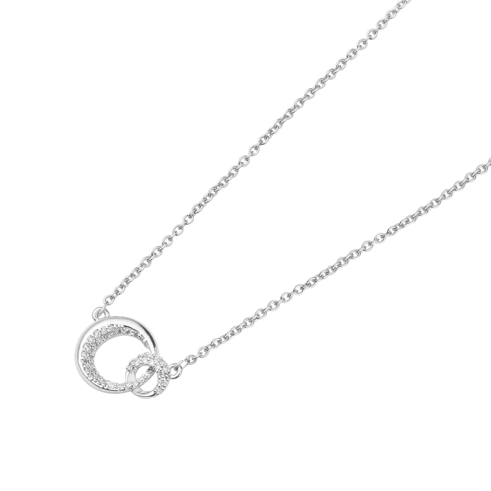 August Woods Silver Entwined Circle Necklace