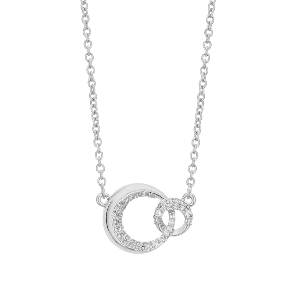 August Woods Silver Entwined Circle Necklace