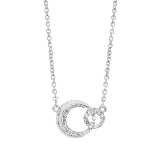 August Woods Silver Entwined Circle Necklace