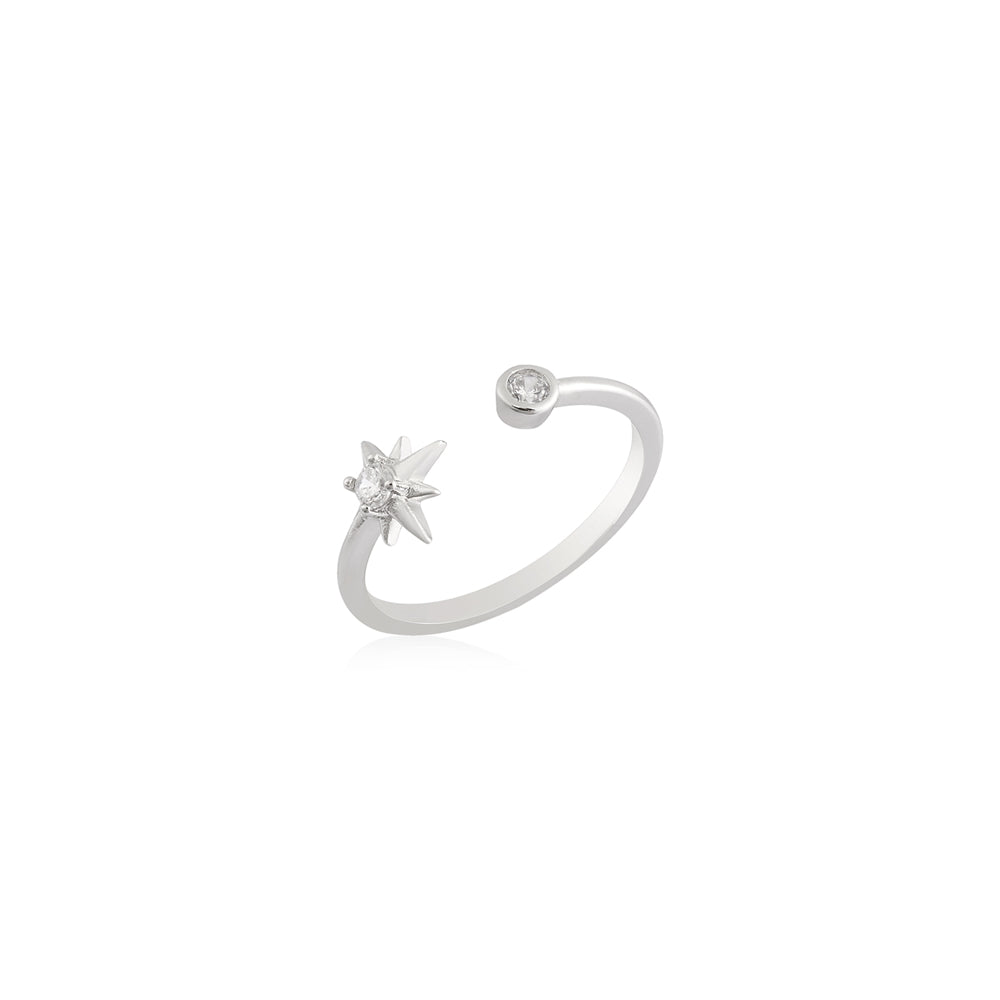 August Woods Silver Northern Lights Adjustable Ring