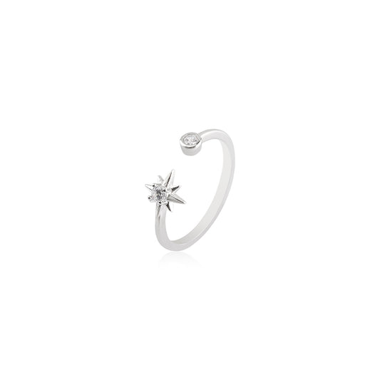 August Woods Silver Northern Lights Adjustable Ring