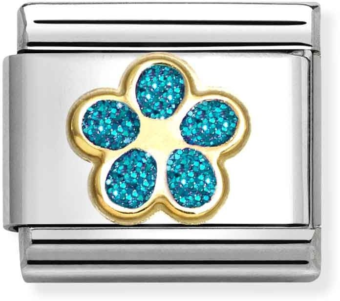 Nomination Light Blue Flower Charm