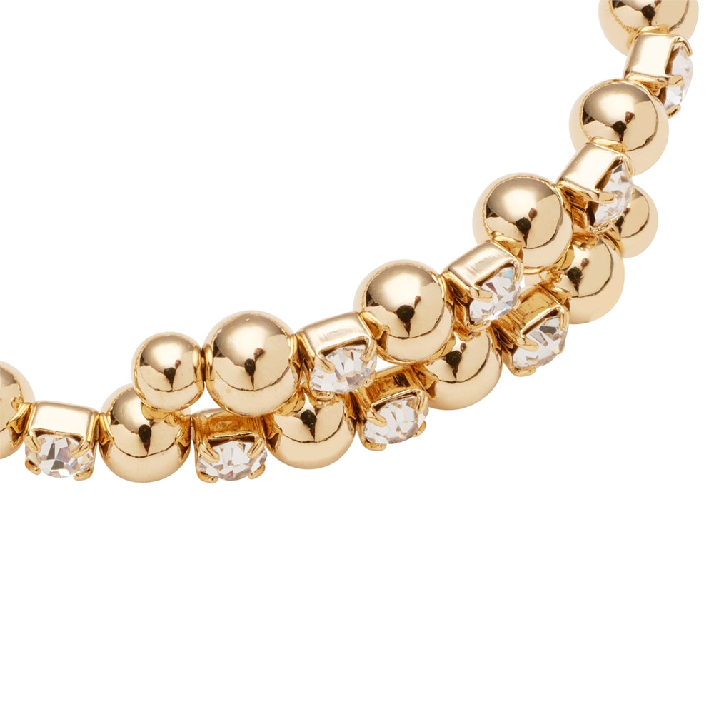 August Woods Gold Sparkle Open Ball Bangle