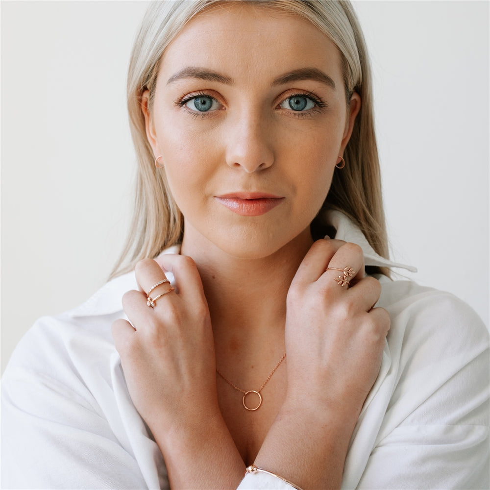Seek + Find Grow Silver Vine Adjustable Ring