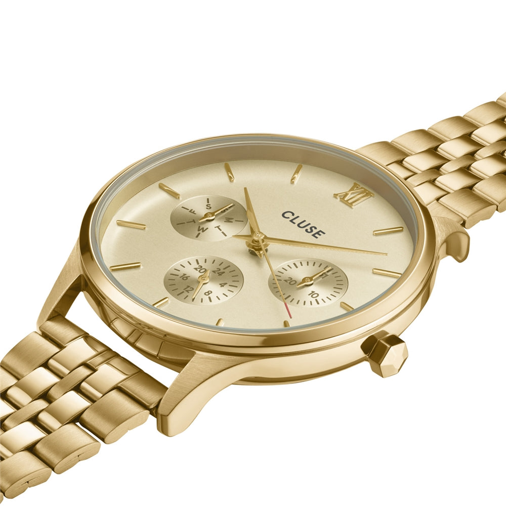 CLUSE Minuit Gold Multifunction Watch