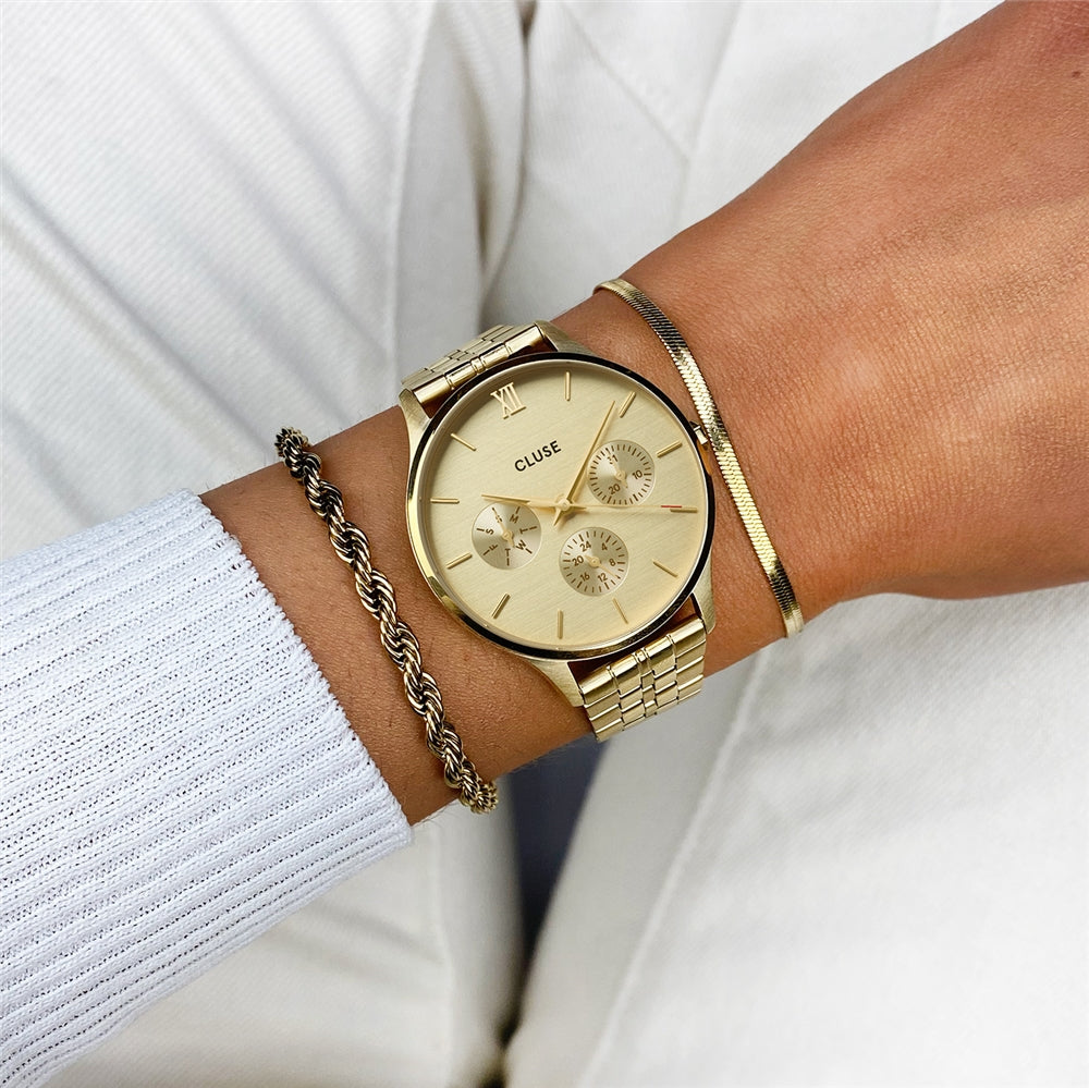 CLUSE Minuit Gold Multifunction Watch