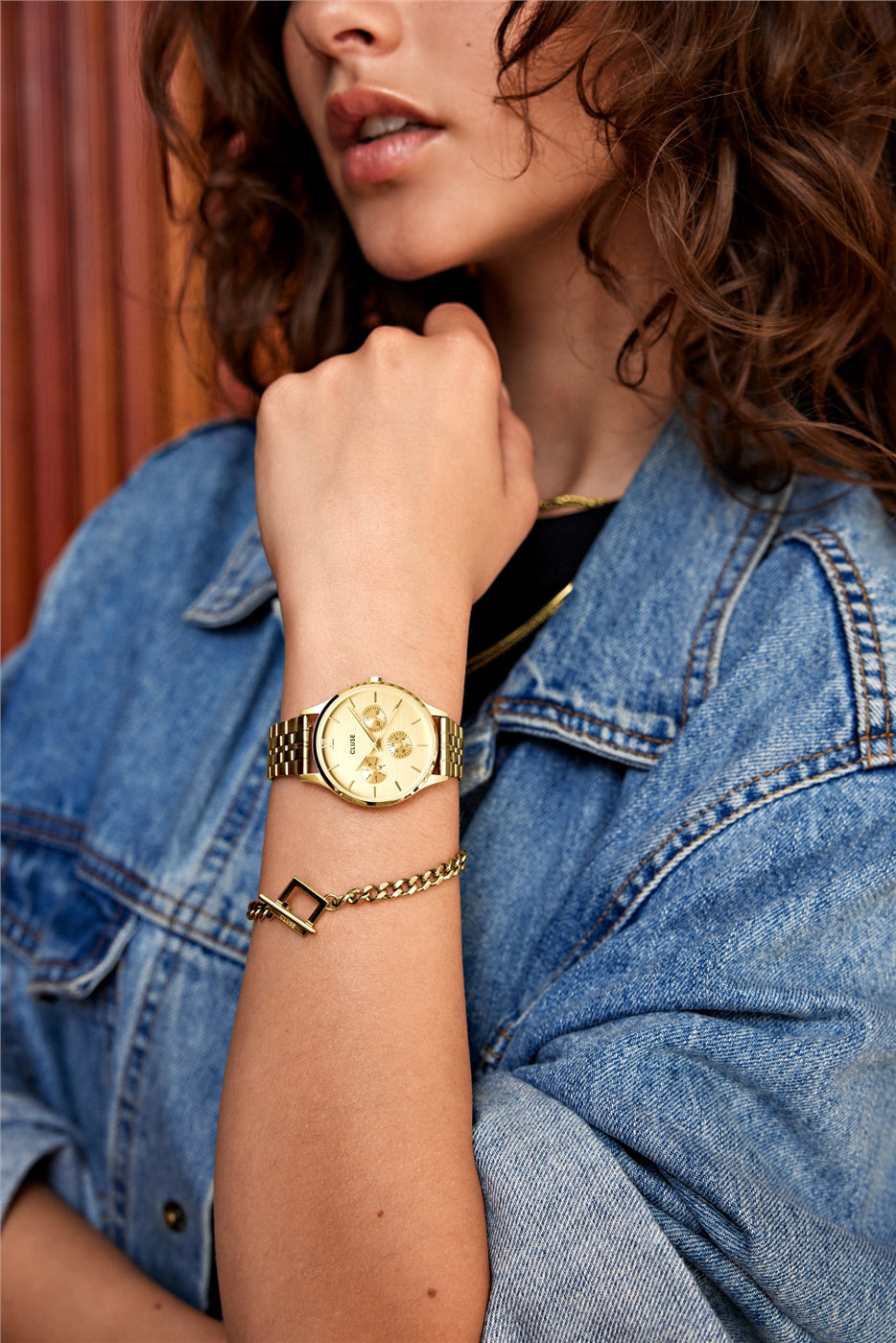 CLUSE Minuit Gold Multifunction Watch