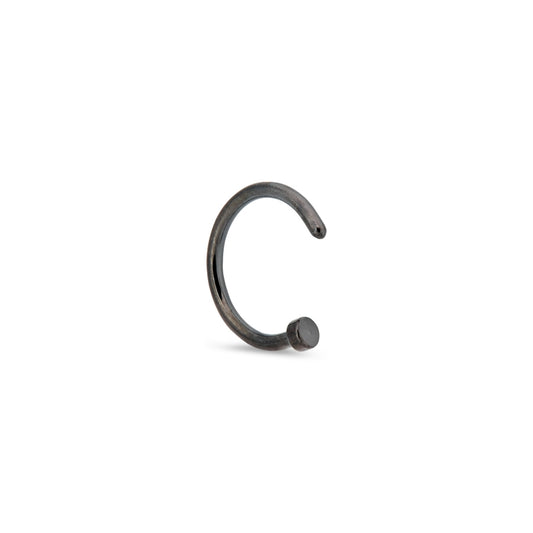 Over & Over Stainless Steel Black Open Nose Ring