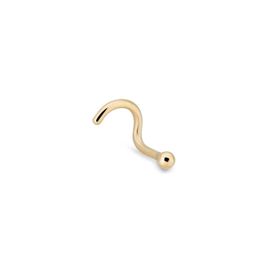 Over & Over Stainless Steel Gold Screw Ball Nose Stud