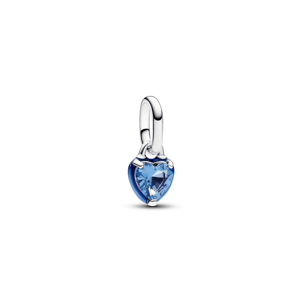 Pandora  Blue Chakra Heart Mini Dangle Charm