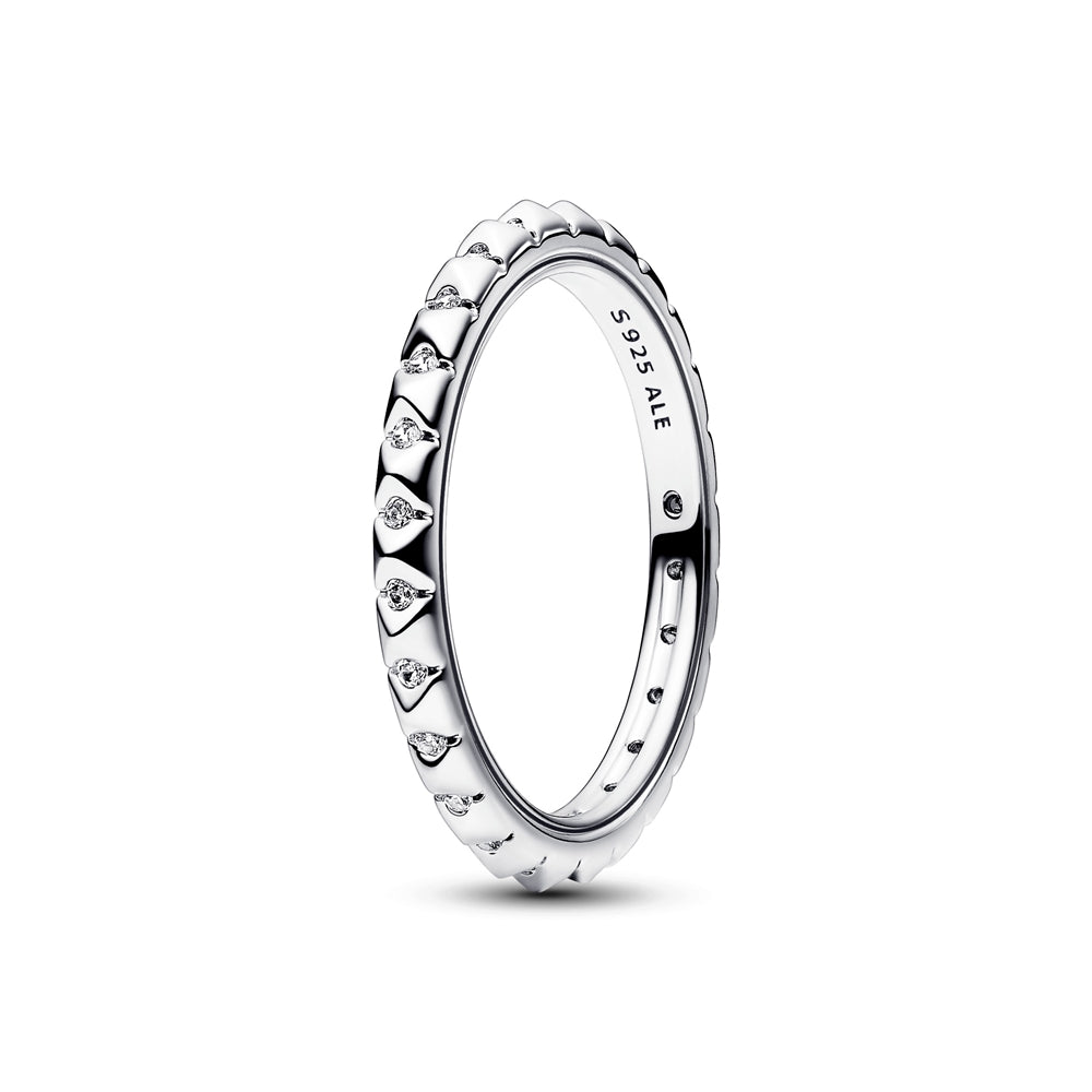 Pandora  Silver Pyramids Ring