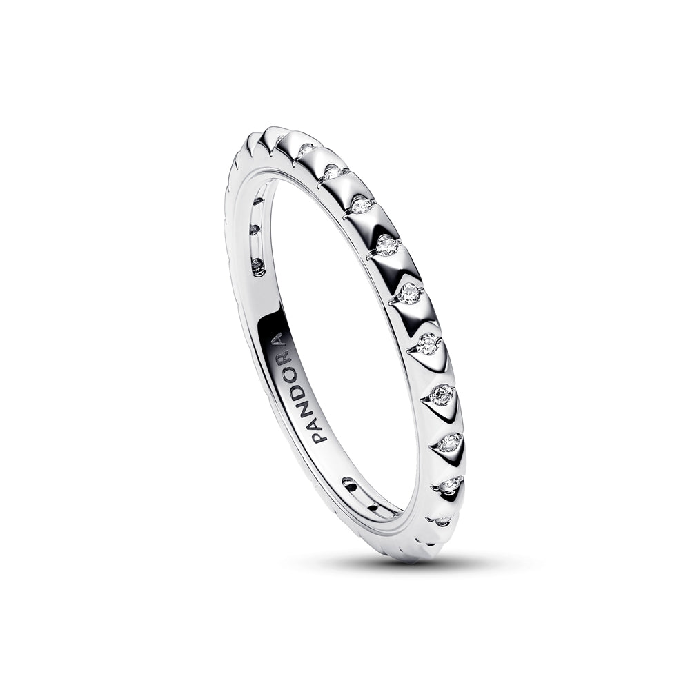 Pandora  Silver Pyramids Ring