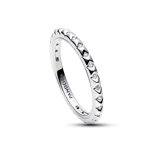 Pandora  Silver Pyramids Ring