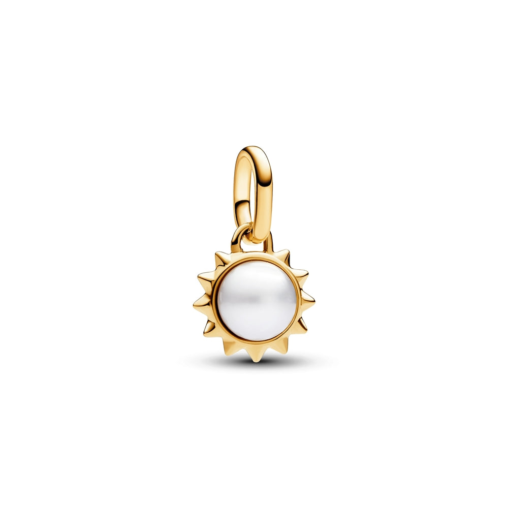 Pandora  Treated Freshwater Cultured Pearl Sun Mini Dangle Charm