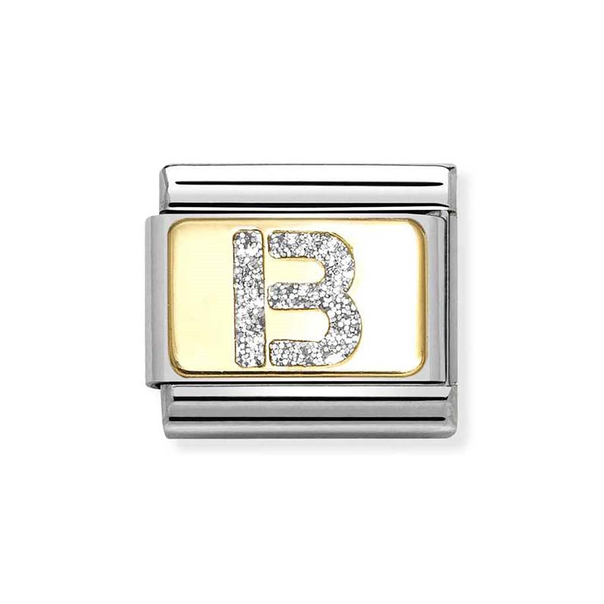 Nomination Gold Glitter B Charm