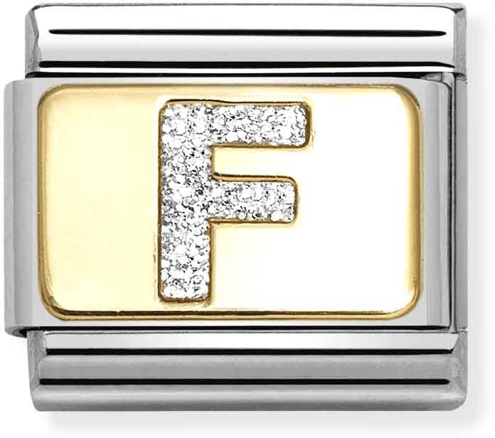 Nomination Gold Glitter F Charm