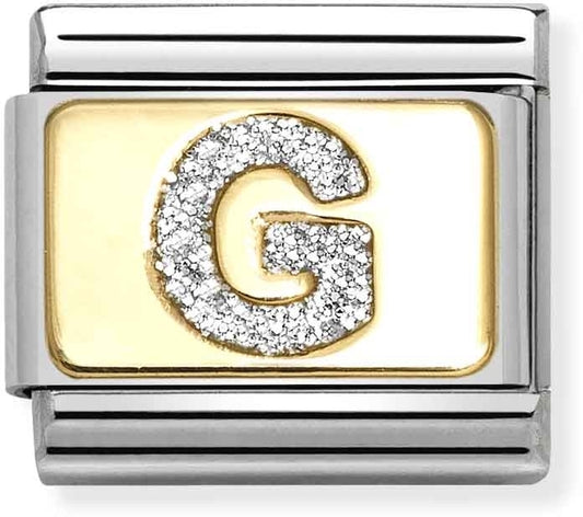 Nomination Gold Glitter G Charm