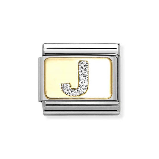 Nomination Gold Glitter J Charm