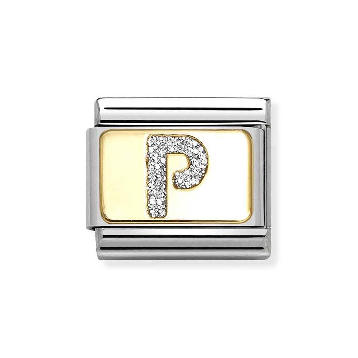 Nomination Gold Glitter P Charm