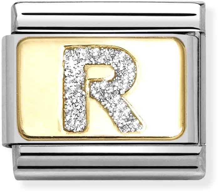 Nomination Gold Glitter R Charm