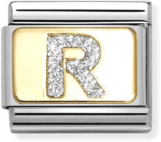 Nomination Gold Glitter R Charm