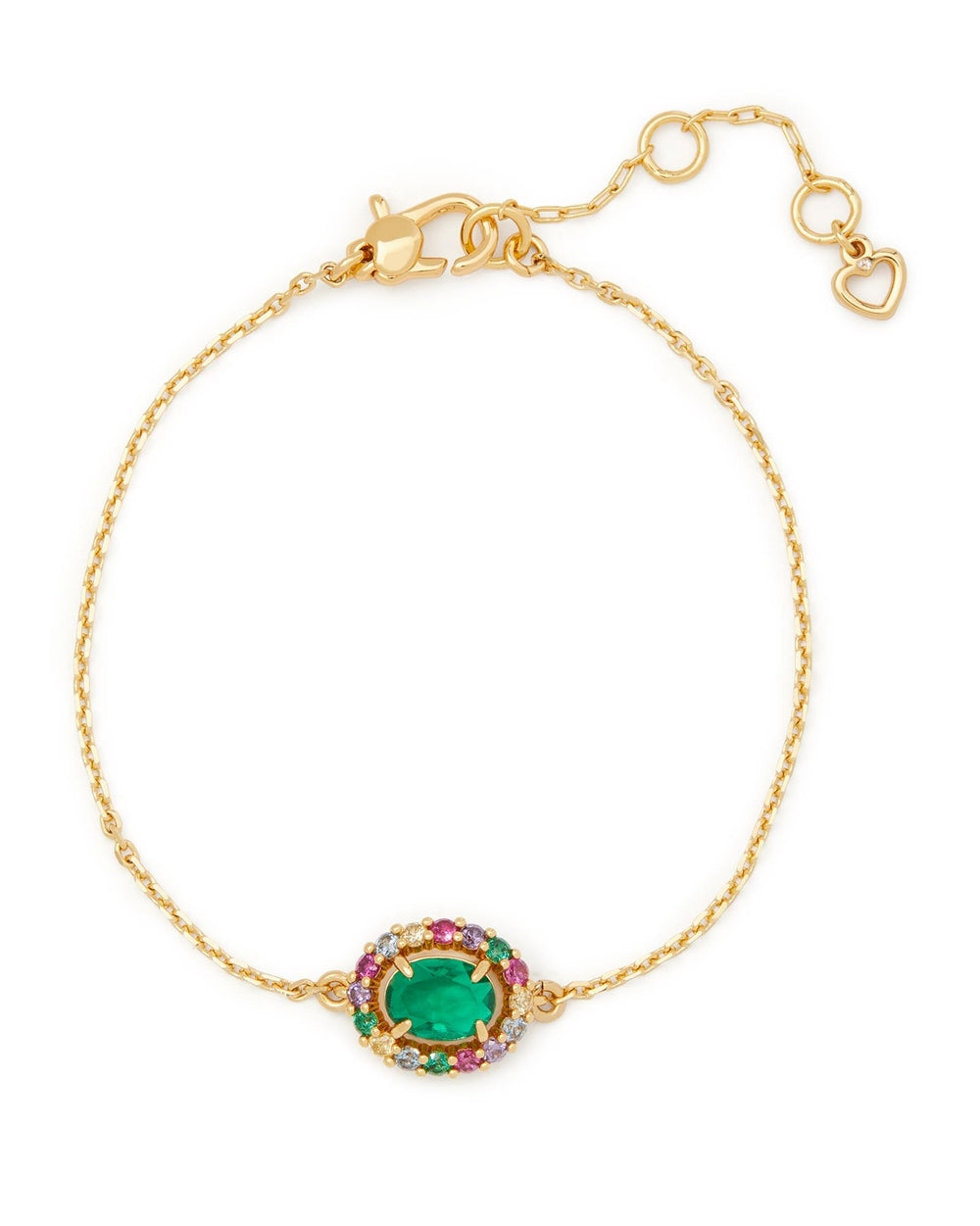Kate Spade New York Gold Green + Multi Oval Halo Bracelet