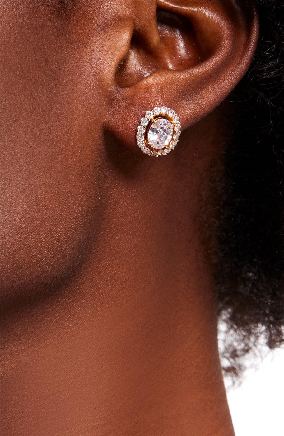 Kate Spade New York Gold Horizontal Oval Halo Studs