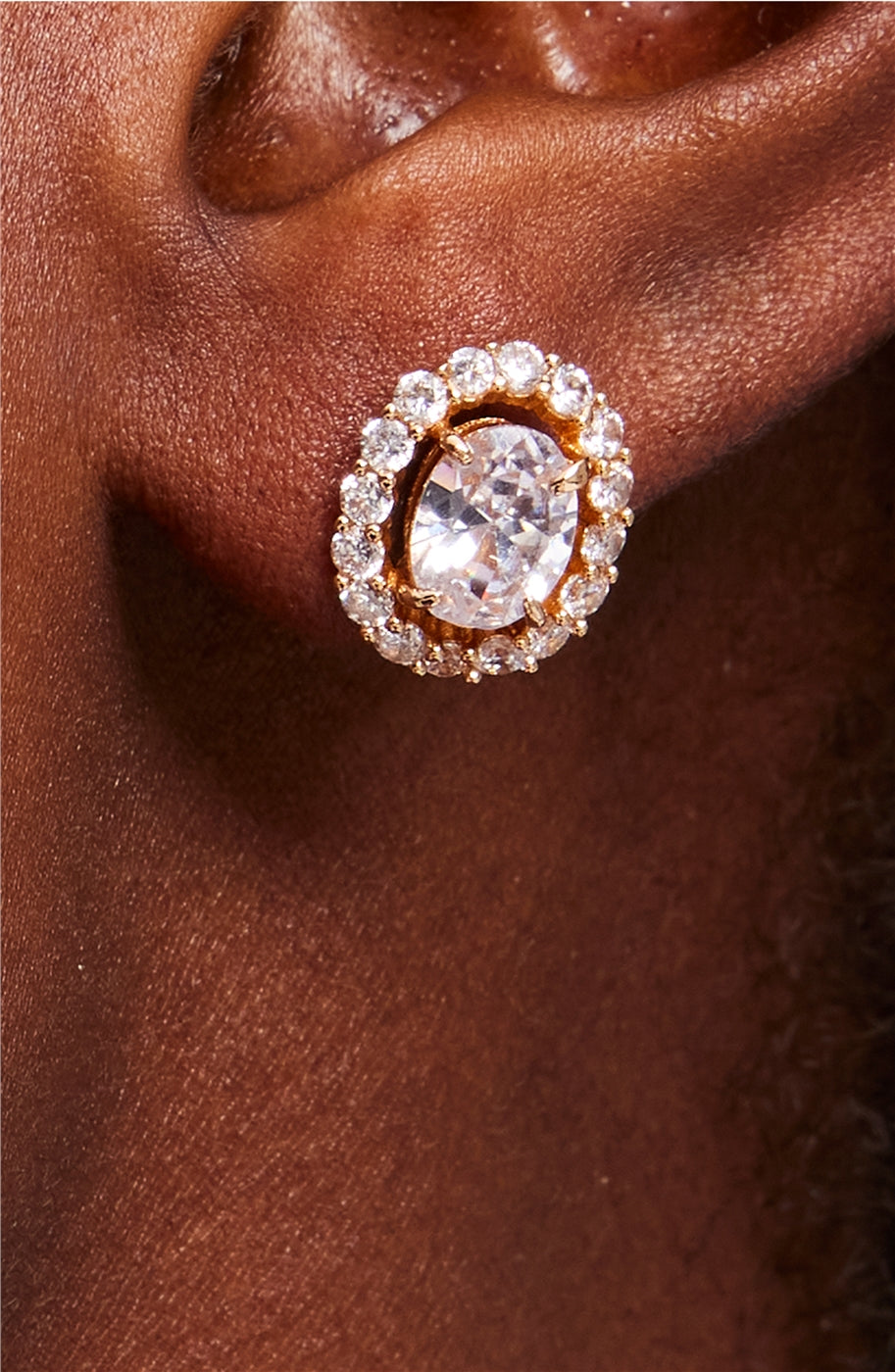 Kate Spade New York Gold Horizontal Oval Halo Studs