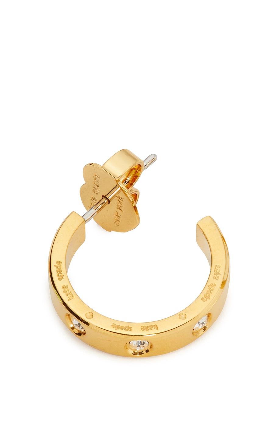 Kate Spade New York Gold Set In Stone Crystal Hoops
