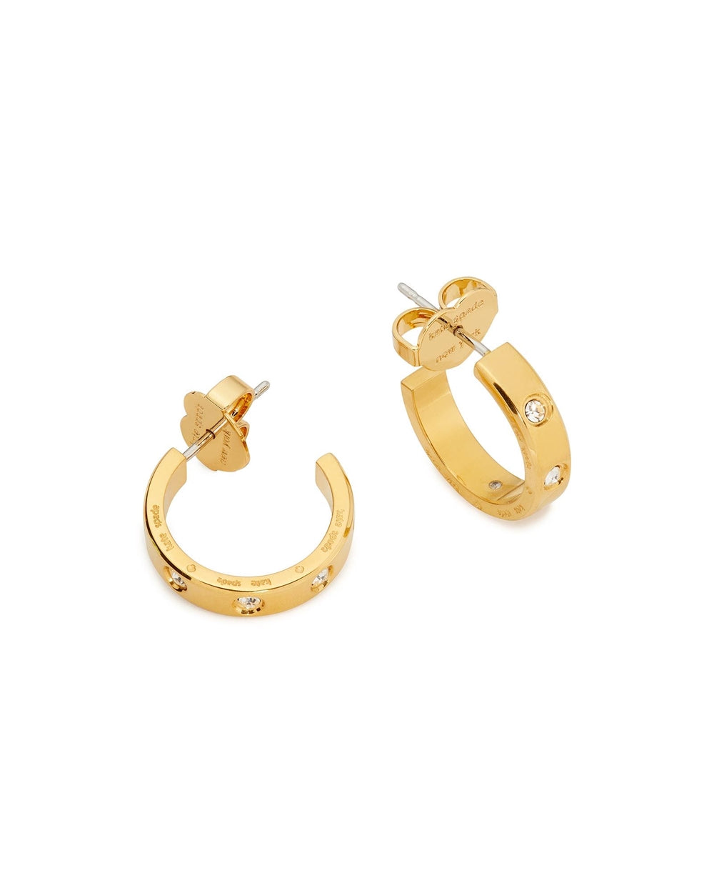 Kate Spade New York Gold Set In Stone Crystal Hoops