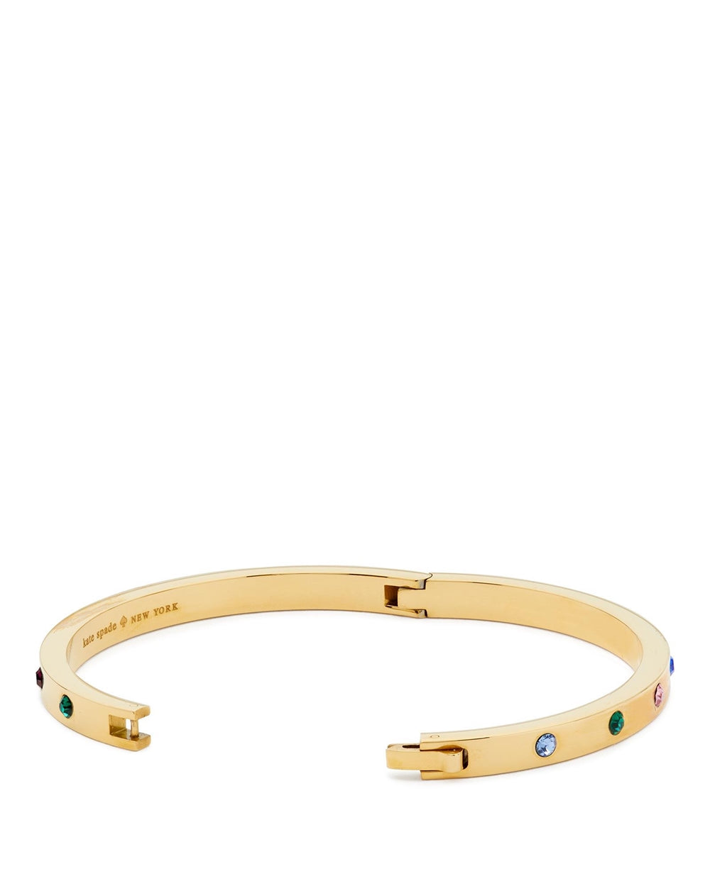 Kate Spade New York Gold Set in Stone Multicoloured Hinged Bangle