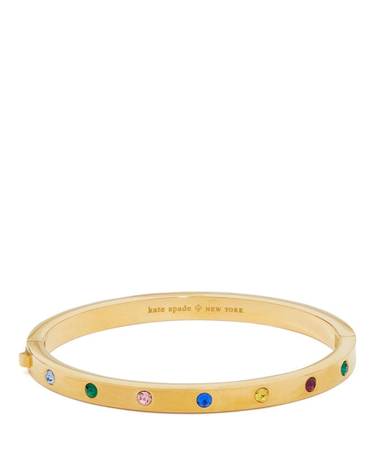 Kate Spade New York Gold Set in Stone Multicoloured Hinged Bangle