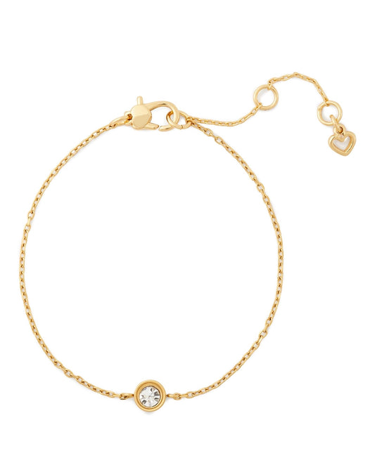 Kate Spade New York Gold Single Set In Stone Crystal Bracelet