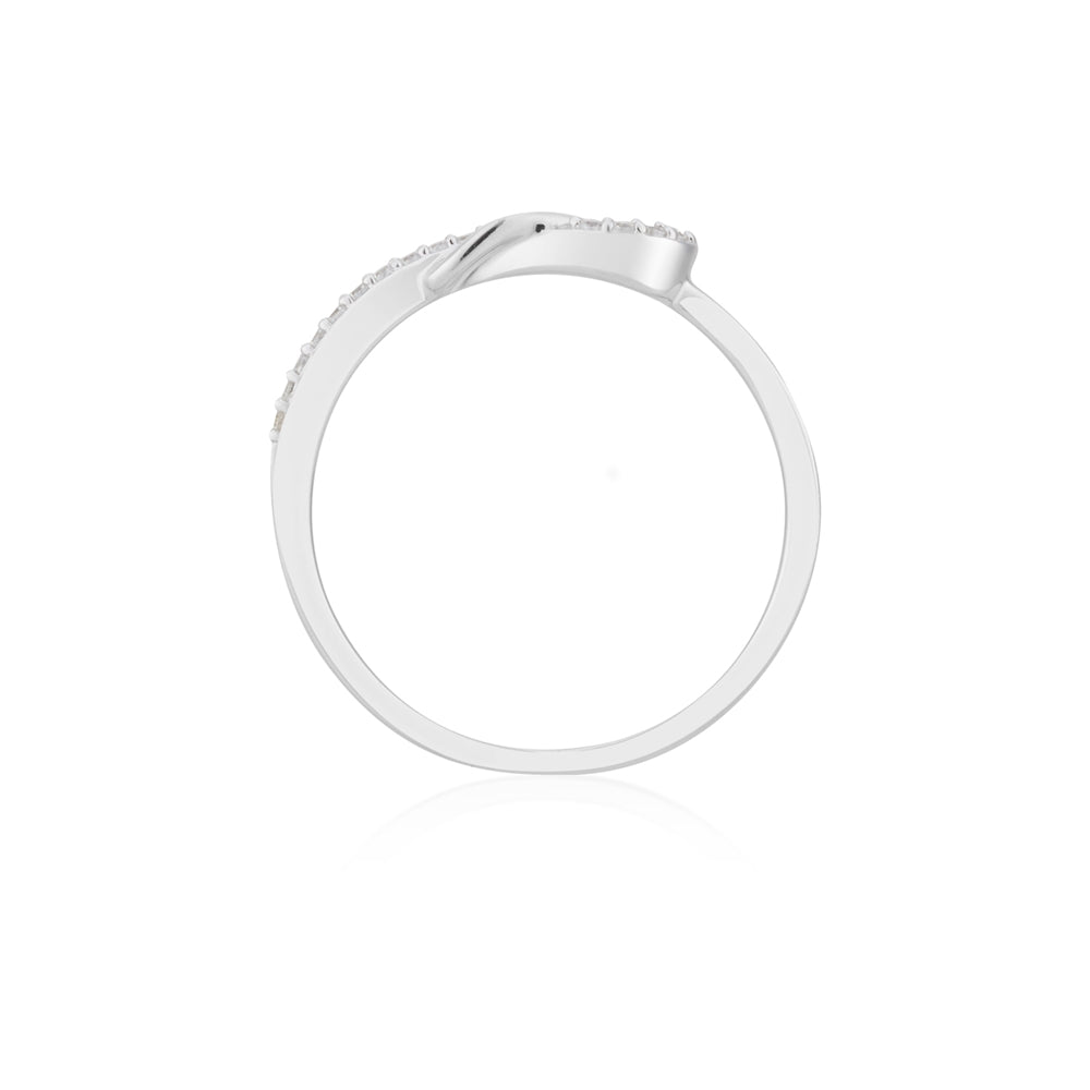 Argento Silver CZ Knot Ring