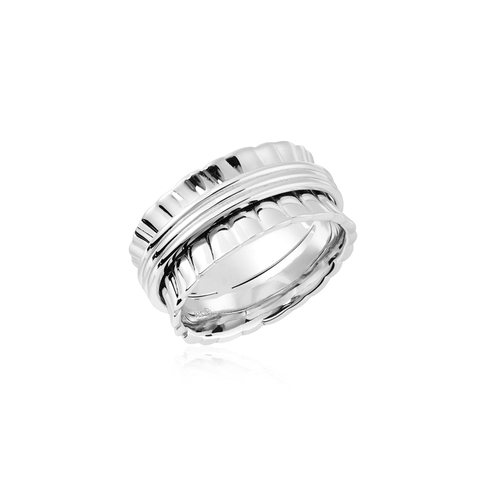 Argento Silver Textured Calming Ring