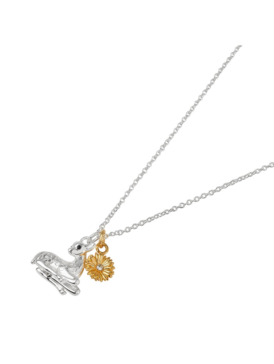 Karma Gold Plated Mix Deer Flower Necklace