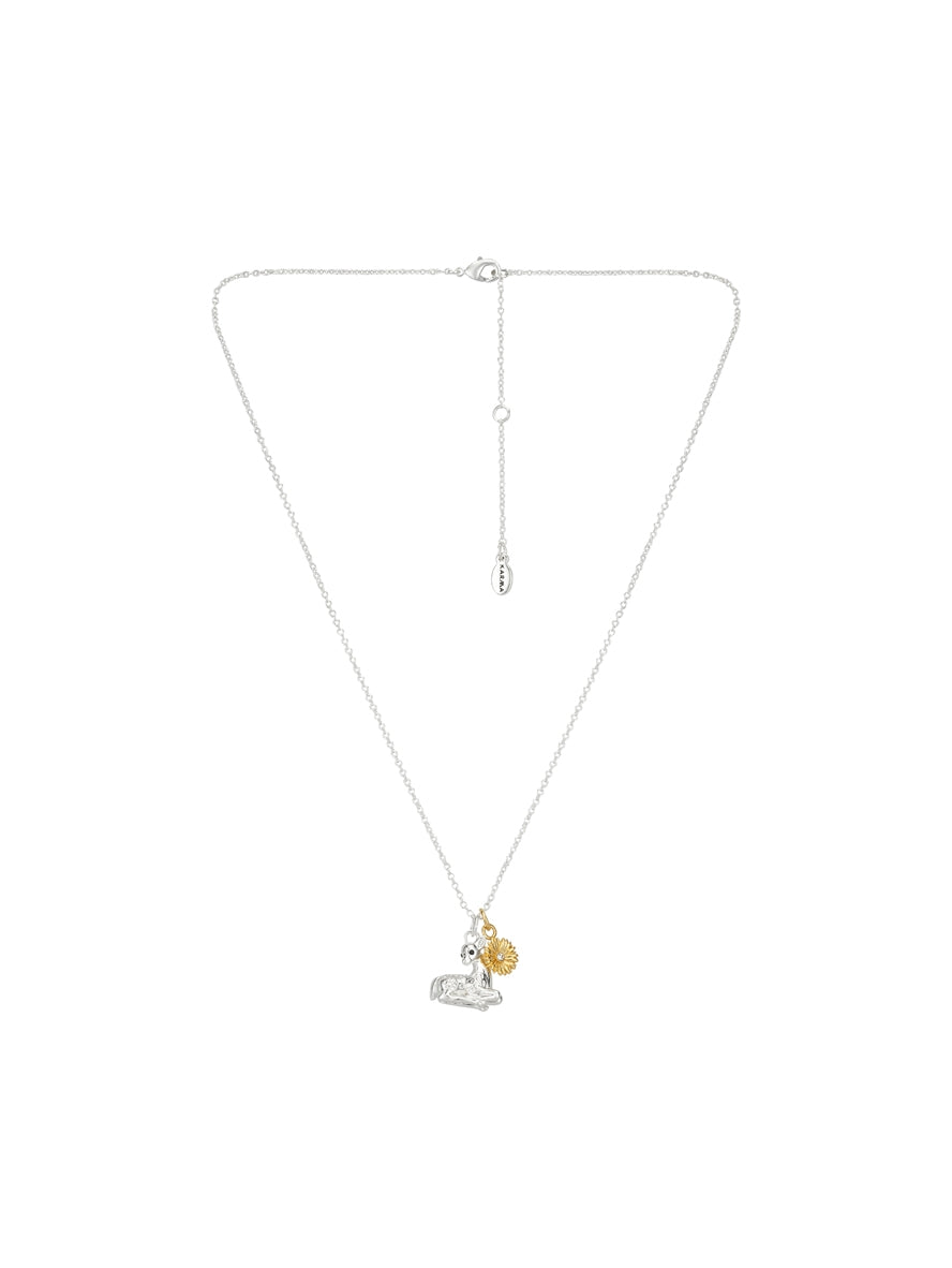 Karma Gold Plated Mix Deer Flower Necklace
