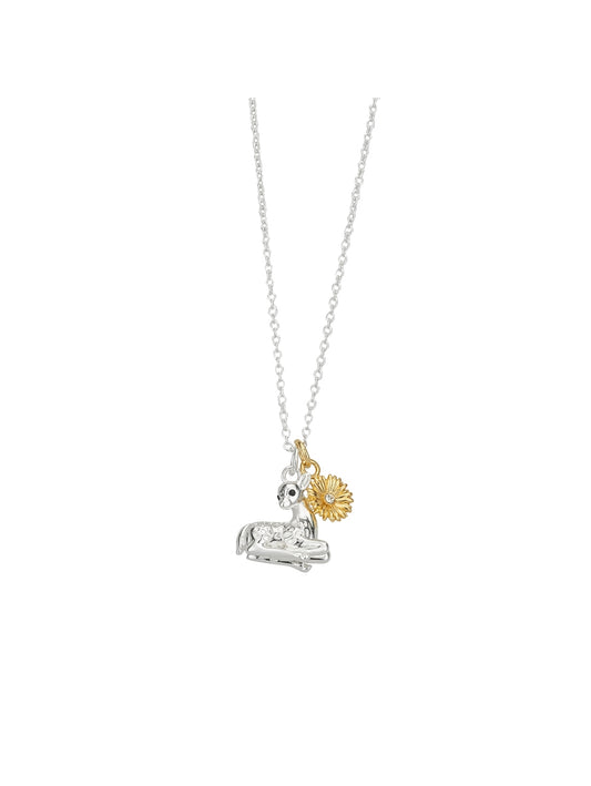 Karma Gold Plated Mix Deer Flower Necklace