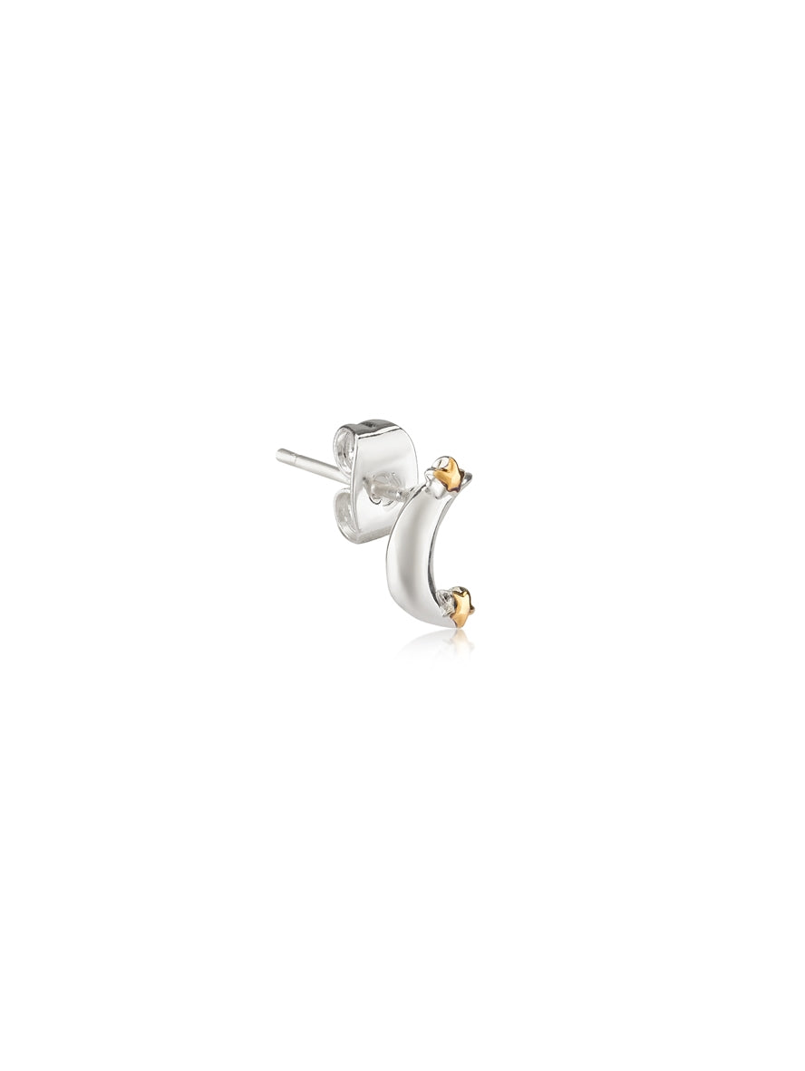 Karma Gold Plated Mix Moon Stars Studs