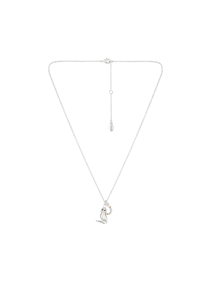 Karma Gold Plated Mix Owl Moon Necklace