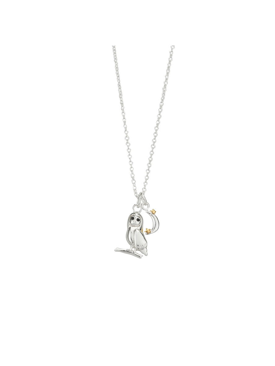Karma Gold Plated Mix Owl Moon Necklace