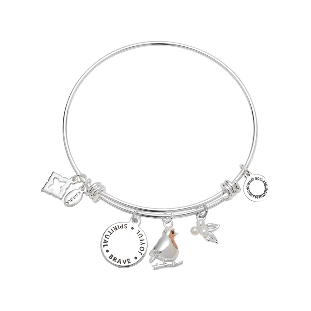 Karma Rose Gold Mix Robin Berries Bangle