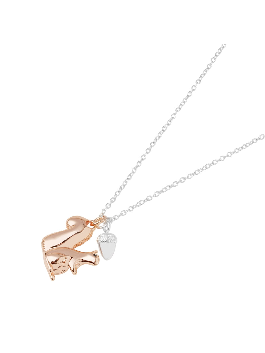 Karma Rose Gold Mix Squirrel Nut Necklace