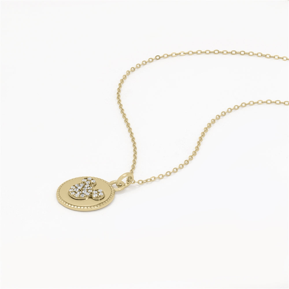 Disney Gold Mickey Double Sided Pendant