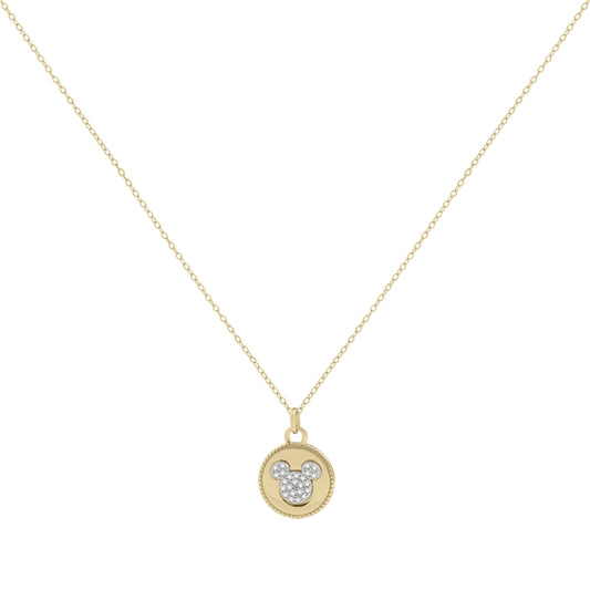 Disney Gold Mickey Double Sided Pendant